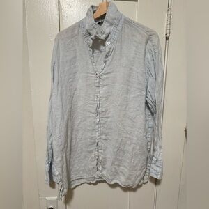 Zara Light blue linen shirt